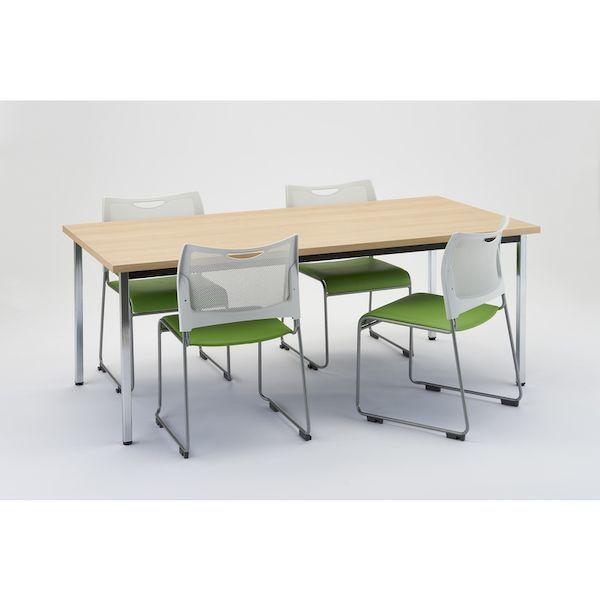 【個人宅配送不可】トラスコ TRUSCO TUVT-1845-T 直送 代引不可 抗ウイルステーブル チーク 1800×450 TUVT1845T_3