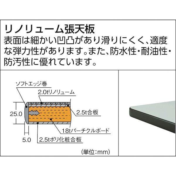 【個人宅配送不可】トラスコ TRUSCO AEWR-1890CU100 直送 代引不可 ＡＥＷＲ型作業台 １８００Ｘ９００ＸＨ８４０ Φ１００ウレタンキャスター付 ダークグレー色_2