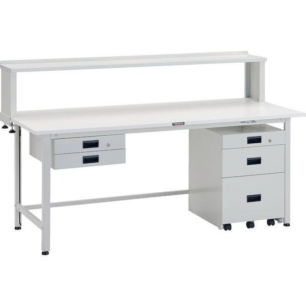 【個人宅配送不可】トラスコ TRUSCO AOR-1560YURB 直送 代引不可 AOR型軽量作業台 1500X600 上棚付 AOR1560YURB_1