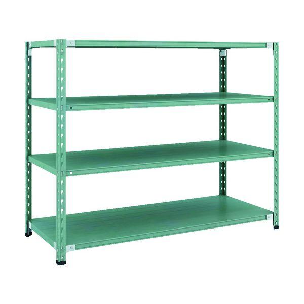 【個人宅配送不可】トラスコ TRUSCO CB-4564-GN 直送 代引不可 CB型セミボルトレス軽量棚 1500X600XH1200 4段 グリーン CB4