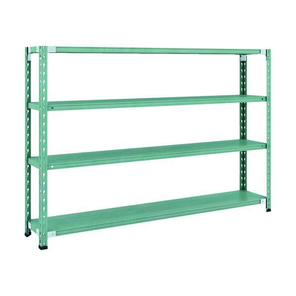 【個人宅配送不可】トラスコ TRUSCO CB-4634-GN 直送 代引不可 CB型セミボルトレス軽量棚 1800X300XH1200 4段 グリーン CB4