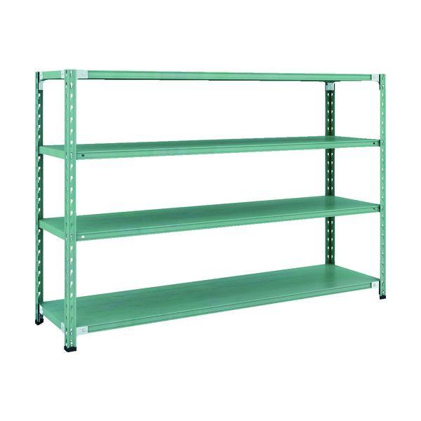 【個人宅配送不可】トラスコ TRUSCO CB-4644-GN 直送 代引不可 CB型セミボルトレス軽量棚 1800X450XH1200 4段 グリーン CB4