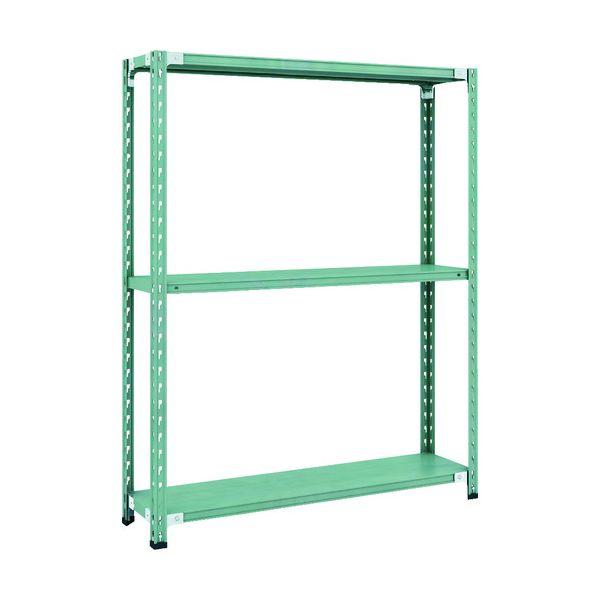 【個人宅配送不可】トラスコ TRUSCO CB-5433-GN 直送 代引不可 CB型セミボルトレス軽量棚 1200X300XH1500 3段 グリーン CB5