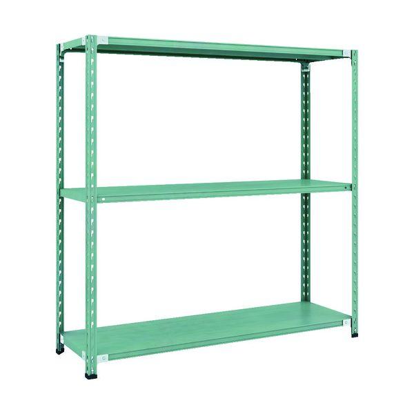 【個人宅配送不可】トラスコ TRUSCO CB-5543-GN 直送 代引不可 CB型セミボルトレス軽量棚 1500X450XH1500 3段 グリーン CB5