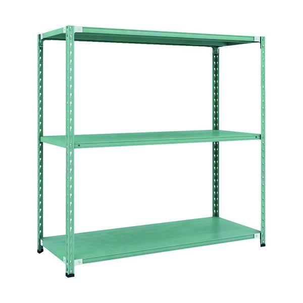 【個人宅配送不可】トラスコ TRUSCO CB-5563-GN 直送 代引不可 CB型セミボルトレス軽量棚 1500X600XH1500 3段 グリーン CB5