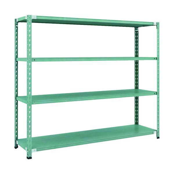 【個人宅配送不可】トラスコ TRUSCO CB-5644-GN 直送 代引不可 CB型セミボルトレス軽量棚 1800X450XH1500 4段 グリーン CB5