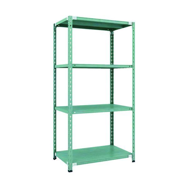 【個人宅配送不可】トラスコ TRUSCO CB-6364-GN 直送 代引不可 CB型セミボルトレス軽量棚 900X600XH1800 4段 グリーン CB63