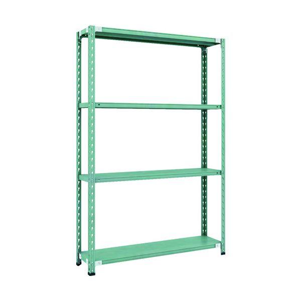 【個人宅配送不可】トラスコ TRUSCO CB-6434-GN 直送 代引不可 CB型セミボルトレス軽量棚 1200X300XH1800 4段 グリーン CB6
