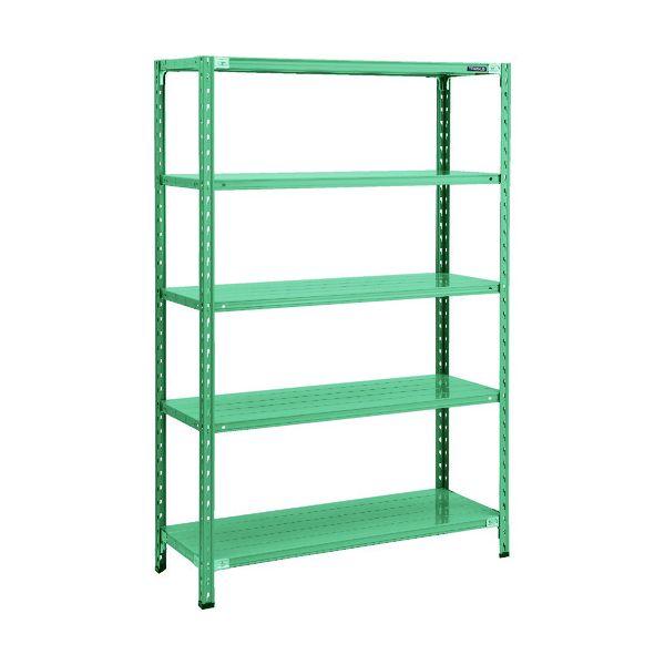 【個人宅配送不可】トラスコ TRUSCO CB-6445-GN 直送 代引不可 CB型セミボルトレス軽量棚 1200X450XH1800 5段 グリーン CB6