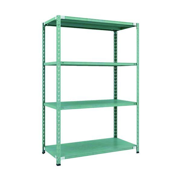 【個人宅配送不可】トラスコ TRUSCO CB-6464-GN 直送 代引不可 CB型セミボルトレス軽量棚 1200X600XH1800 4段 グリーン CB6
