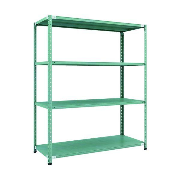 【個人宅配送不可】トラスコ TRUSCO CB-6564-GN 直送 代引不可 CB型セミボルトレス軽量棚 1500X600XH1800 4段 グリーン CB6