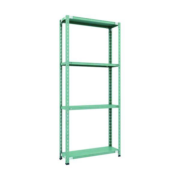 【個人宅配送不可】トラスコ TRUSCO CB-7334-GN 直送 代引不可 CB型セミボルトレス軽量棚 900X300XH21004段 グリーン CB733