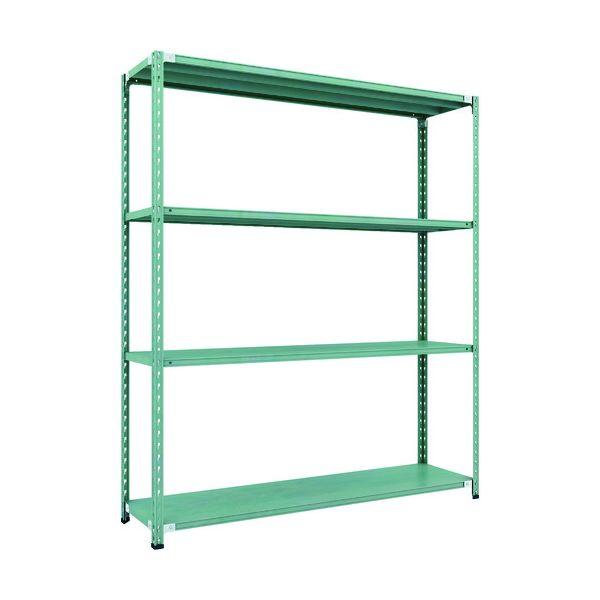 【個人宅配送不可】トラスコ TRUSCO CB-7644-GN 直送 代引不可 CB型セミボルトレス軽量棚 1800X450XH21004段 グリーン CB76