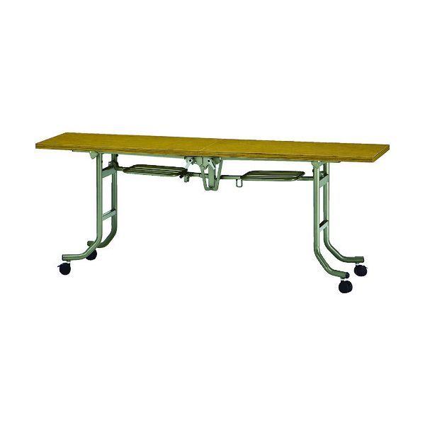 【個人宅配送不可】トラスコ TRUSCO FLT-1845 直送 代引不可 フライトテーブル 1800X450XH700 チーク FLT1845
