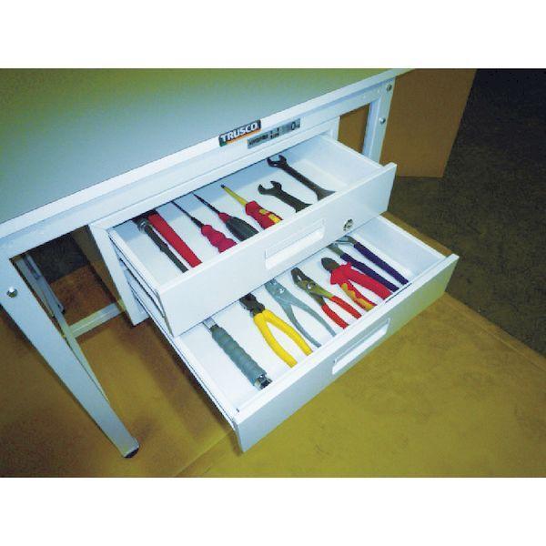 【個人宅配送不可】トラスコ TRUSCO HAE-1800F2 W 直送 代引不可 ＨＡＥ型作業台 １８００Ｘ７５０ＸＨ９００ ２段引出付 ホワイト色 HAE1800_3