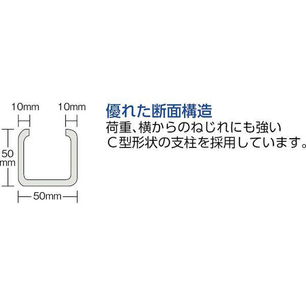 【個人宅配送不可】トラスコ TRUSCO R3-8396 直送 代引不可 R3型中量棚 900X900XH2400 6段 単体 R38396_3
