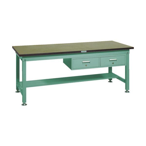 【個人宅配送不可】トラスコ TRUSCO RHW-1809FL2 直送 代引不可 RHW型作業台 1800X900XH740 2列引出付 緑 RHW1809FL