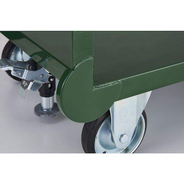 【個人宅配送不可】トラスコ TRUSCO SH1NU-GN 直送 代引不可 鋼鉄製運搬車 1200X750 Φ200ウレタン車 緑 SH1NUGN_1