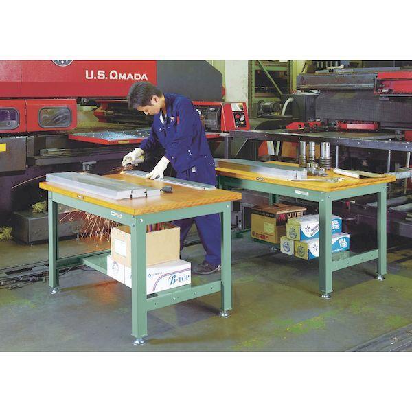 【個人宅配送不可】トラスコ TRUSCO SHW-1509 直送 代引不可 SHW型作業台 1500X900XH740 緑 SHW1509_4