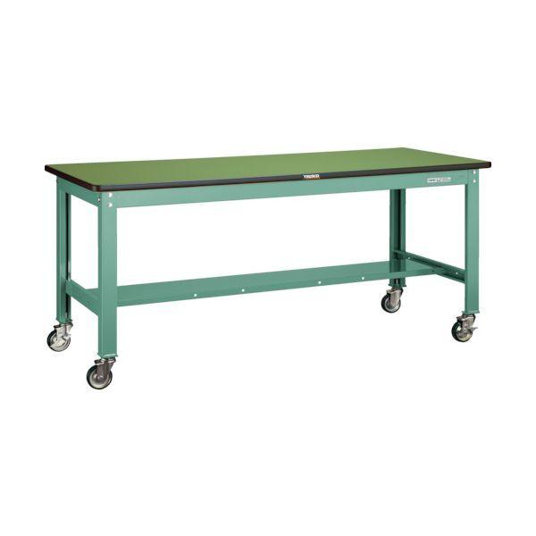 【個人宅配送不可】トラスコ TRUSCO SHW-1809CU100 直送 代引不可 SHW型作業台 1800X900 φ100ウレタンキャスター付 緑 SHW