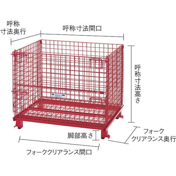 【個人宅配送不可】トラスコ TRUSCO T1012AGR 直送 代引不可 ネットパレット 1200X1000X890 粉体塗装 緑_1