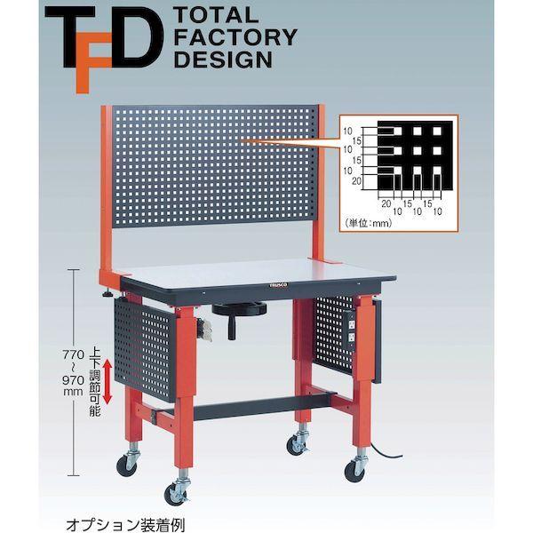 【個人宅配送不可】トラスコ TRUSCO TFKSS-1260 直送 代引不可 ハンドル昇降式作業台 1200X600XH700〜900 TFKSS1260_1