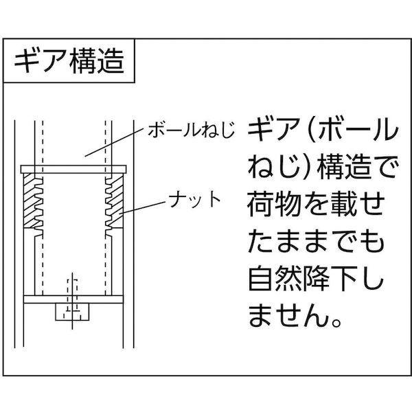 【個人宅配送不可】トラスコ TRUSCO TFKSS-1260 直送 代引不可 ハンドル昇降式作業台 1200X600XH700〜900 TFKSS1260_3