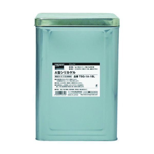 【個人宅配送不可】トラスコ TRUSCO TSG-5A-18L 直送 代引不可 A型シリカゲル 5g 吸湿・使い捨て型 1600個入 コバルト入 1斗缶 TSG