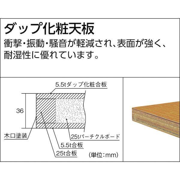 【個人宅配送不可】トラスコ TRUSCO TWC-1500F1 直送 代引不可 TWC型作業台 1500X750XH740 1段引出付 TWC1500F1_2