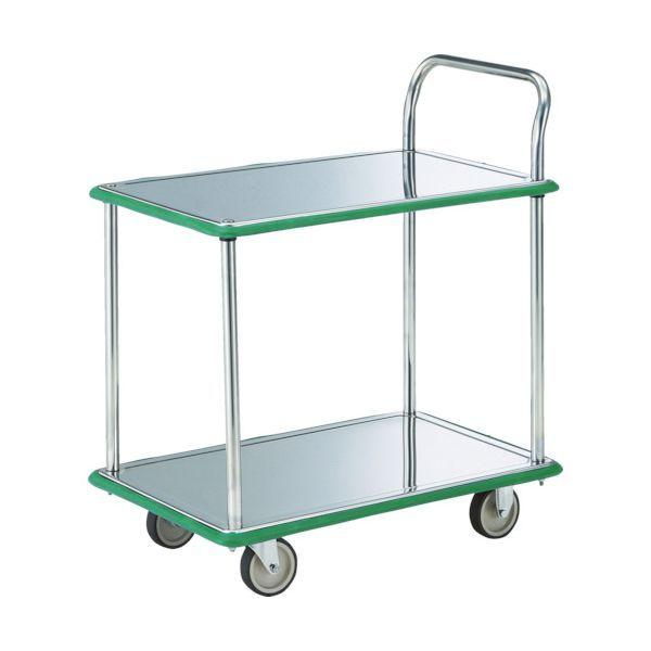 【個人宅配送不可】トラスコ TRUSCO SUS-104NU 直送 代引不可 オールSUS製運搬車 片袖2段型 740X480 省音ウレタン車 SUS104NU