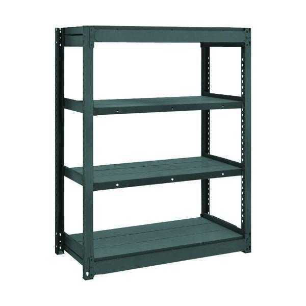 【個人宅配送不可】トラスコ TRUSCO TUG100-44S-4-BK 直送 代引不可 ＴＵＧ型軽量ボルトレス棚 黒 １００ｋｇ 単体型 １２４０×４７４×Ｈ１２００ ４段