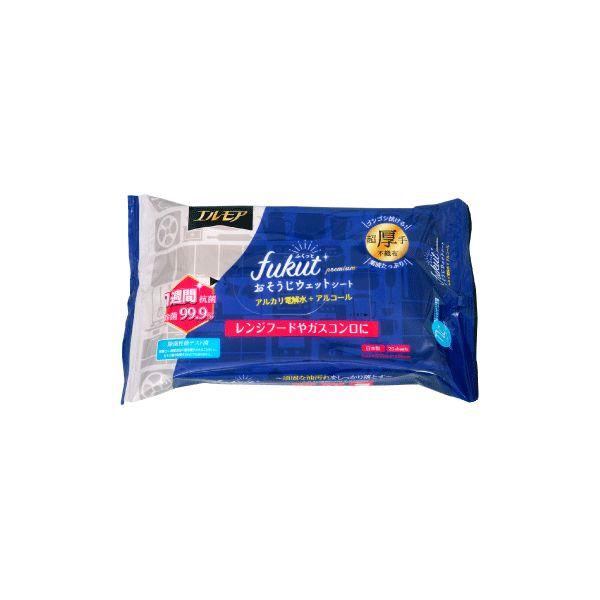 【同梱不可】【お一人さま1点限り】エルモア 4971633171886 エルモア fukut premium アルカリ電解水＋アルコール 20枚×20パック