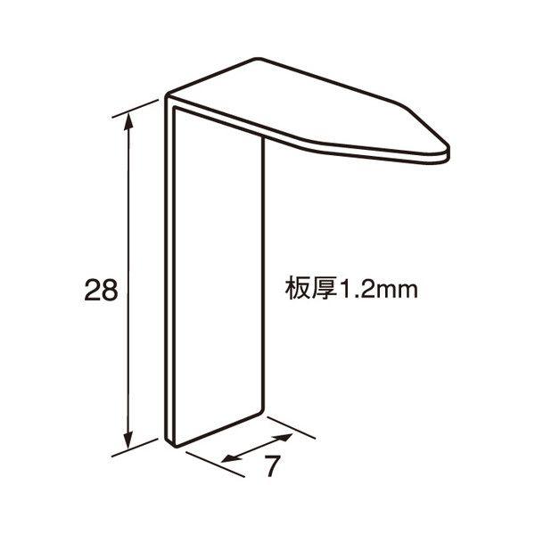 福井金属工芸 4947189626903 6269 アルミ額用鉄角金具28×7 1000個