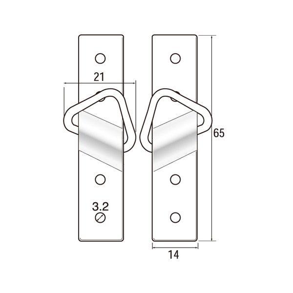 福井金属工芸 4947189640305 6403 ホワイト吊カン 50組