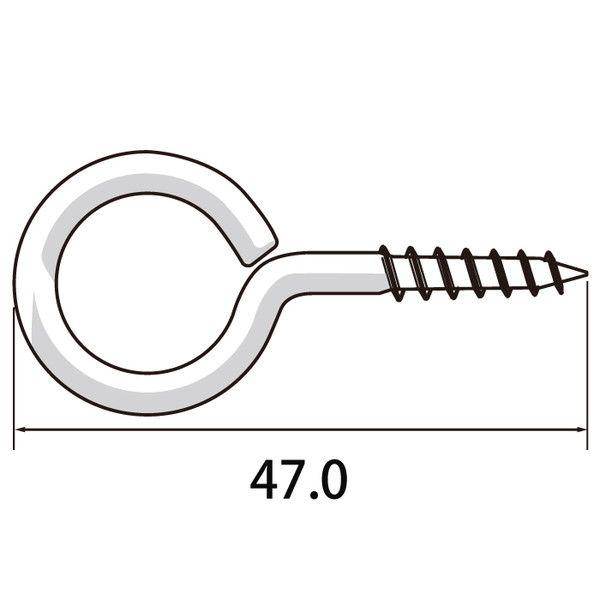 福井金属工芸 4947189690065 6900−G 丸ヒートン47mm 300個