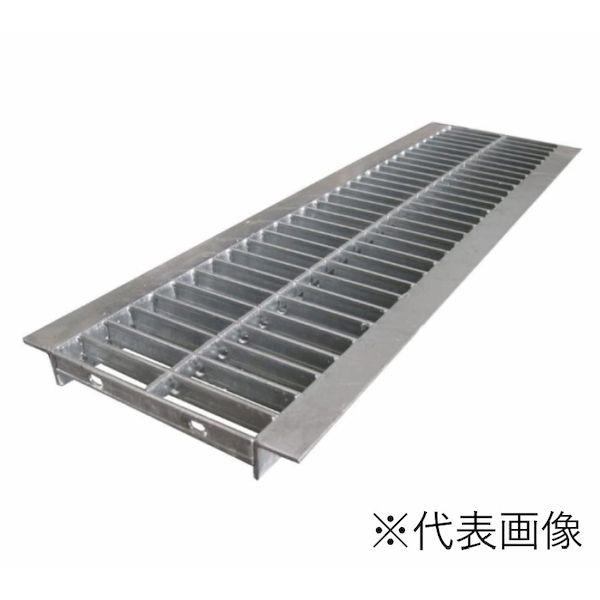 【個人宅配送不可】法山本店 HGU-240-38 直送 代引不可 U字溝用グレーチング 普及型 鋼板製・溶融亜鉛メッキ仕上げ 適用みぞ幅 mm 240 HGU24038