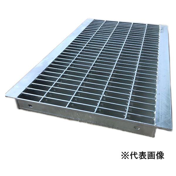 【個人宅配送不可】法山本店 HGU-500-50 直送 代引不可 U字溝用グレーチング 普及型 鋼板製・溶融亜鉛メッキ仕上げ 適用みぞ幅 mm 500 HGU50050