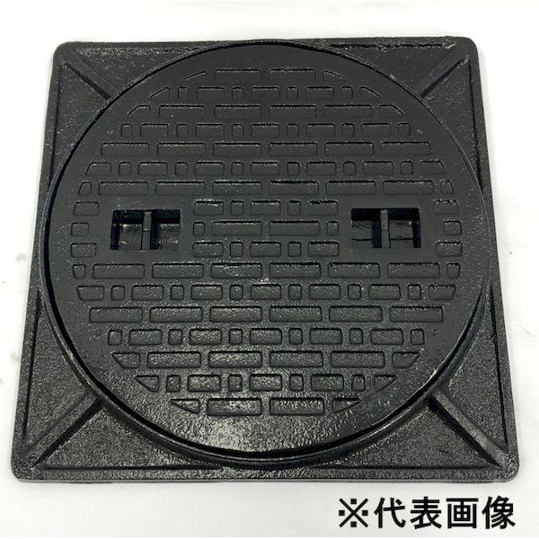 【個人宅配送不可】法山本店 MK-6-350 直送 代引不可 鋳鉄製マンホール 普及型・乗用車荷重 蓋・枠セット