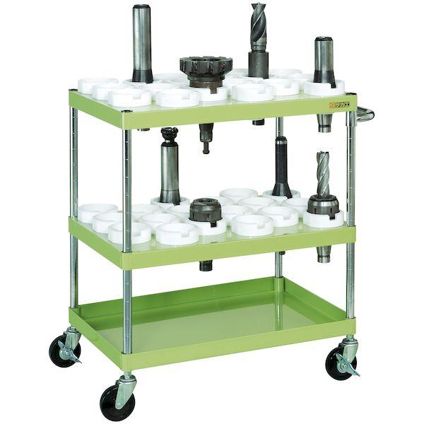 サカエ スーパーワゴン　EKR-1CP サカエ スーパーワゴン両側面パンチングパネル付 グリーン EKR-1CP