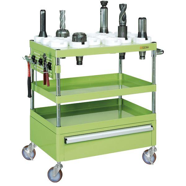 【個人宅配送不可】サカエ SAKAE CSP-33YNUA 直送 代引不可 ツーリングワゴン パールワゴンタイプ 引出付 直進安定金具付 CSP33YNUA