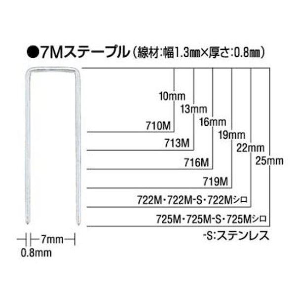 マックス MAX 722Mｼﾛ 【20個入】 ステープル 2000本