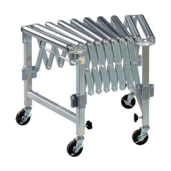 【個人宅配送不可】ＴＲＵＳＣＯ TFR38500N1-04X11 直送 代引不可 フレキシブル伸縮ローラーコンベヤ ローラー径38．1 ローラー幅500 機幅590 機長442〜1121 1ス