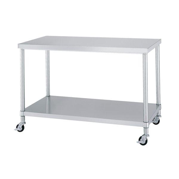 【個人宅配送不可】シンコー WBNC-15075-U75 直送 代引不可 キャスター付ステンレス作業台 ベタ棚仕様 WBNC15075U75