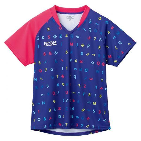 VICTAS ヴィクタス 4903590171029 ポップフォント レディスゲームシャツ バイオレット Mの通販は 5,129円