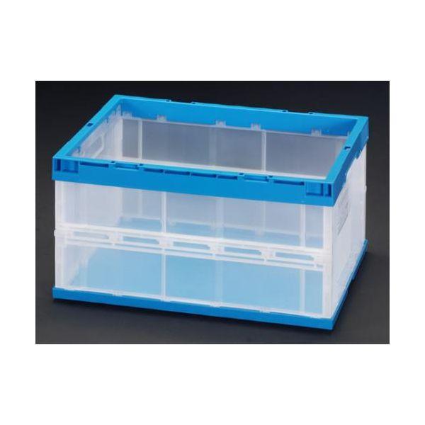 エスコ EA506AH-12 50Ｌ 青 折畳式コンテナ EA506AH12【キャンセル不可】
