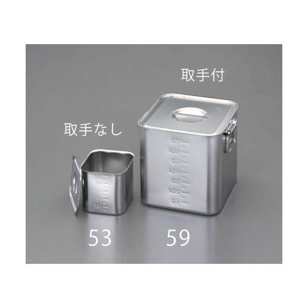 【個人宅配送不可】直送 代引不可 エスコ EA508SC-60 220ｘ220ｘ220mm ステンレス 深型ＢＯＸ 目盛り付 EA508SC60【キャンセル不可】 11,671円
