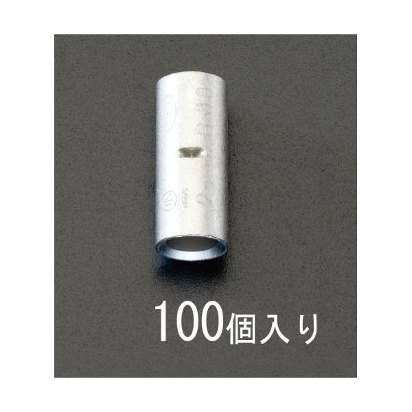 【個人宅配送不可】エスコ EA538MD-106 直送 代引不可・他メーカー同梱不可 22ｍm2 Ｂ型 裸圧着スリーブ 100ヶ EA538MD106【キャンセル不可】