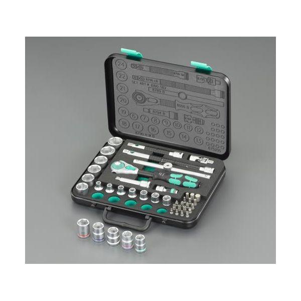 【個人宅配送不可】直送 代引不可 エスコ EA617AK-200 3/8 ＤＲソケットレンチセット ＺＹＫＬＯＰ EA617AK200【キャンセル不可】 45,683円