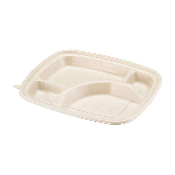 653870 BB竹バガス 弁当容器 N24−20A ラミ 本体 クラフト色 50枚×6パック入の通販は