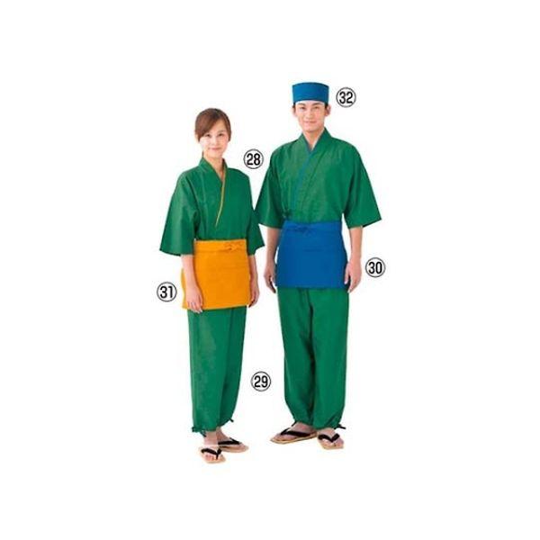 3313760 作務衣パンツ 男女兼用 EL3379−4 緑 Lの通販は